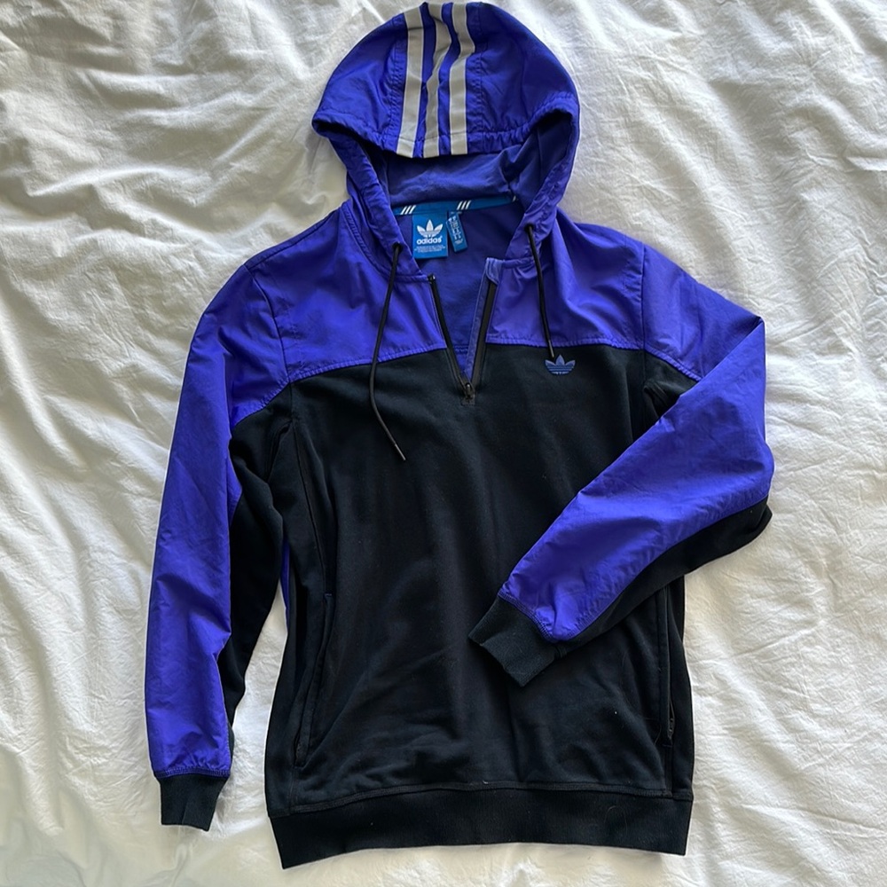 adidas Purple and Black Hoodie
